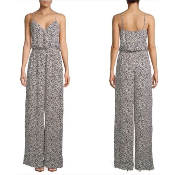 Show Me Your MuMu The Jagger Jumpsuit in Cheetah Black Off White Orange Casual-M - Picture 2 of 7